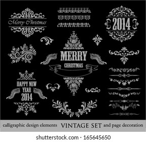 Christmas Set - Labels, Emblems And Other Decorative Elements.