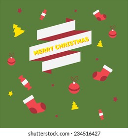 Christmas set - labels, emblems and other decorative elements.