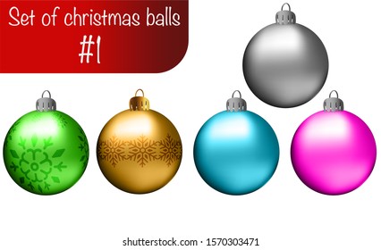 Christmas set of object. Xmas vector elements