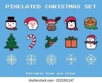 Icono de píxeles de juego de Navidad - Ilustración de 8 bits