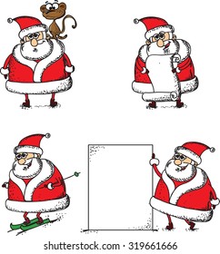 Christmas set with Santa Claus