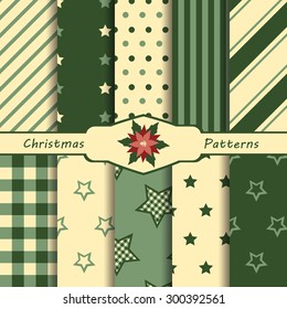 Christmas, a set of seamless patterns