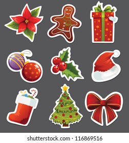 Christmas set of stickers