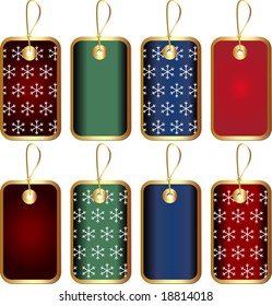 Christmas set of tags - vector illustration