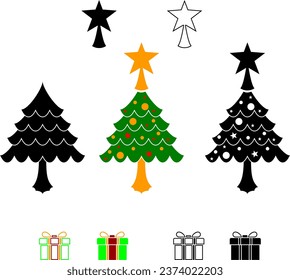 christmas set tree and gift