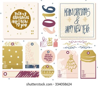 Christmas set for your design. Isolated.