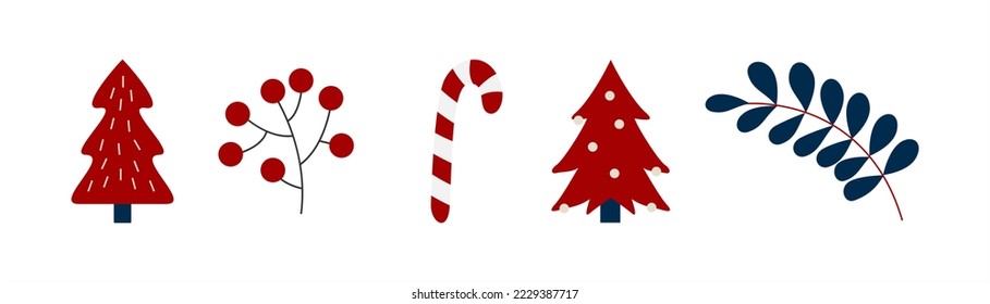 Christmas sets icon. Vector illustration.