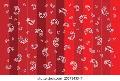 Forma de Natal Abstrato com fundo vermelho em estilo plano