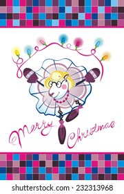 Christmas  sheep.Cute sheep