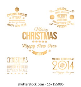 Christmas Shine Badge, Banners, Cards Vector Design