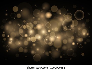 Christmas shining bokeh isolated on transparent background. Christmas concept. Vector EPS10