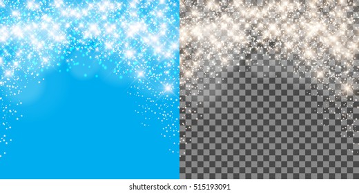 Christmas shining transparent background. Design element for cover, greeting card, brochure or flyer. Vector illustration.