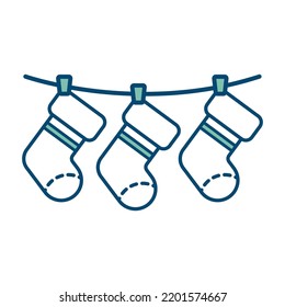 christmas shocks icon vector design template in white background