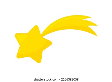 christmas shooting star, comet icon- vector illustration