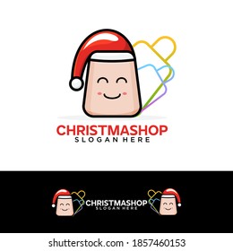 Christmas shop icon design vector 