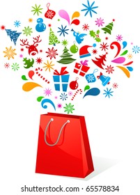 Christmas shopping bag