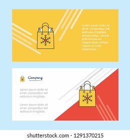 Christmas shopping bag abstract corporate business banner template, horizontal advertising business banner.
