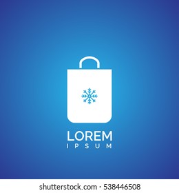christmas shopping bag icon