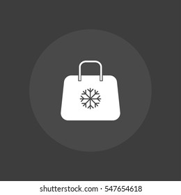 christmas shopping bag icon illustration isolated vector, can be used for web and mobile design