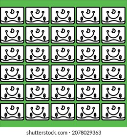 christmas shopping bag icon pattern design 