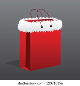 Christmas shopping bag, vector illustrations