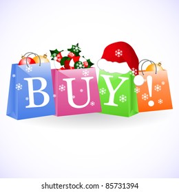 Christmas shopping bags