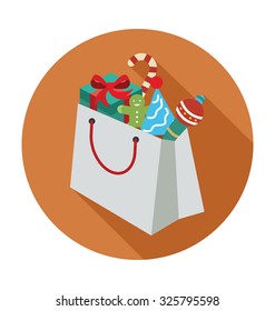 Christmas Shopping Colored Vector Icon
