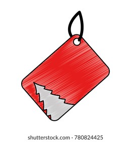 christmas shopping tag isolated icon