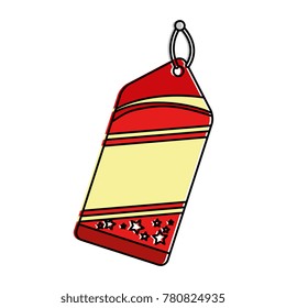 christmas shopping tag isolated icon