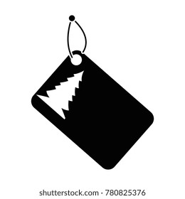 christmas shopping tag isolated icon