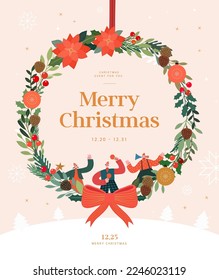 Christmas shopping template illustration. web baner.