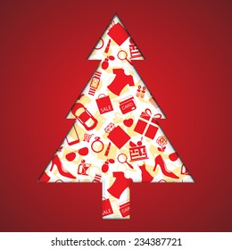  Christmas shopping tree Background