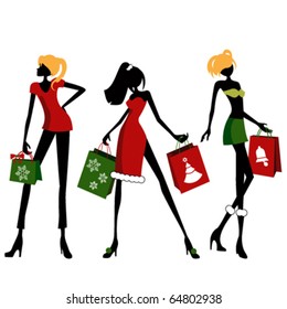 christmas shopping woman
