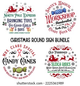 Christmas Sign Bundle, Vintage Christmas Sign Bundle, retro Christmas design, colorful, cut files bundle.