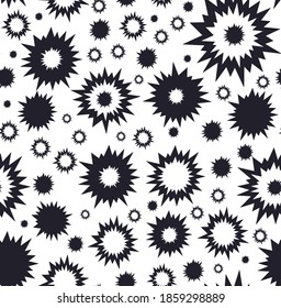 Christmas silhouette background seamless repeating tile festive garlands, snowflakes, and lights