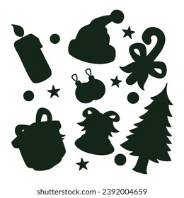 Christmas Silhouette. Christmas Vector Illustration.