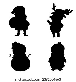 Christmas Silhouette. Christmas Vector Illustration.