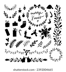 Christmas Silhouette. Christmas Vector Illustration.