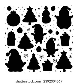 Christmas Silhouette. Christmas Vector Illustration.