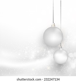 Weihnachtssilberner Hintergrund mit Schneeflocken, leicht alle editierbar