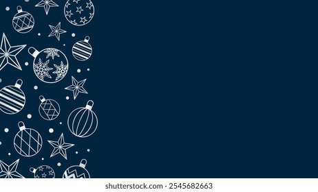 Christmas silver decorative vector background, Christmas ball silver background, Holiday Christmas element art vector illustration