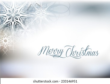 Christmas silver snow background with space for text  