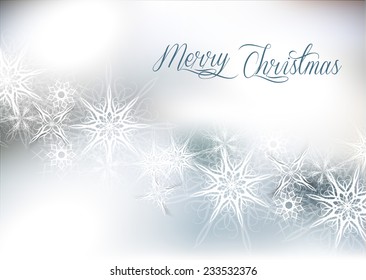 Christmas silver snow background with space for text  