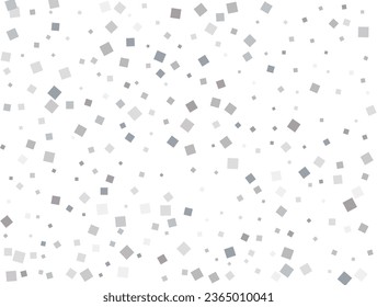 Confeti cuadrado de plata de Navidad. Ilustración del vector