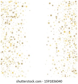 christmas silver stars confetti falling, holidays vector background. magic shining Flying stars on night sky and glitter dots cosmic backdrop, sparkle border.