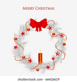 Christmas silver wreath
