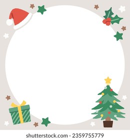christmas simple frame background material