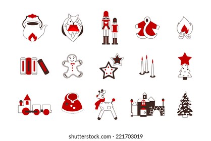 Christmas simple icons B