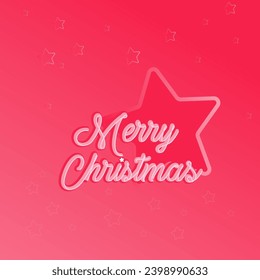 Christmas simple red color staring added background