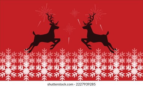 Christmas simple red and white background